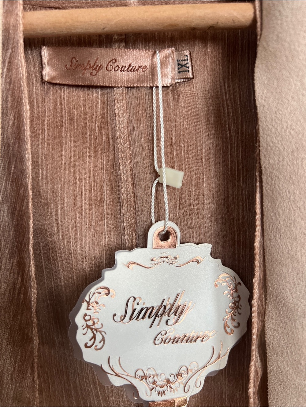 Simply Couture Boho Faux Suede Cutout Duster Jacket XL Taupe Western - Picture 2 of 10